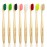 Virgin Forest Bamboo Toothbrush, Biodegradable Toothbrush, Eco Friendly Natural Wooden Toothbrushes, Vegan Organic Bamboo Charcoal Tooth Brush for Sensitive Gums Medium Bristle Set of 8 Color