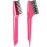 Yaomiao 2 Pcs Hair Brush Cleaner Tool 2-in-1, Pink Hairbrush Cleaner for Removing Hair Dust, Mini Comb for Removing Dirt, Home Salon Use