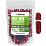 XPRS Nutra Size 00 Empty Capsules - 100 Count Empty Vegan Capsules - Vegetarian Empty Pills - DIY Vegetable Capsule Filling- Veggie Pill Caps (Clear Red)