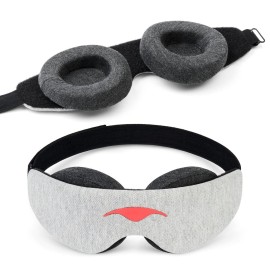 Manta Slim Sleep Mask - Ultra-Light Blackout Eye Mask with Adjustable Eye Cups, Soft Strap for Comfortable Sleep, Minimalist Design for Better Rest