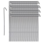 Pinnacle Mercantile 120 Pack Tent Stakes Metal Garden Edging Fence Hooks Pegs Christmas Decoration Stakes Made USA 9 inches Long