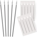 BodyJ4You 10PC Piercing Needles 14G 16G - Sterile Disposable Sharp Surgical Stainless Steel - Nose Septum Ear Tragus Helix Labret Nipple Lip Navel