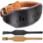 Jaffick Genuine Leather Weight Lifting Belt for Men Gym Weight Belt Lumbar Back Support Powerlifting Weightlifting Heavy Duty Workout Training Strength Training Equipment