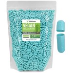 XPRS Nutra Size 00 Empty Capsules - 5000 Count Empty Vegan Capsules - Vegetarian Empty Pills - DIY Vegetable Capsule Filling- Veggie Pill Caps (Aqua)