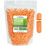 XPRS Nutra Size 00 Empty Capsules - 1000 Count Empty Vegan Capsules - Vegetarian Empty Pills - DIY Vegetable Capsule Filling- Veggie Pill Caps (Peach)