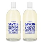 Compagnie de Provence Savon de Marseille Extra Pure Liquid Soap - Mediterranean Sea - Bulk 67.6 Fl Oz Plastic Bottle Refill