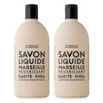 Compagnie de Provence Savon de Marseille Nourishing Liquid Soap, Karite (Shea Butter), Two 33.8 Fl Oz Refills