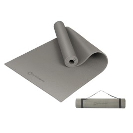 Primasole Yoga Mat with Carry Strap for Yoga Pilates Fitness and Floor Workout at Home and Gym 1/4 thick (Earth Brown Gray Color) PSS91NH004A