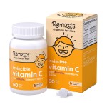 Renzo\'s Invincible Vitamin C for Kids with Elderberry and Zinc, Dissolvable Kids Vitamins for Immune Support, 60 Orange-Flavored Melty Tabs
