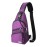 AMJ Crossbody Sling Bag Men Women, Casual Shoulder Backpack, Chest Daypack Satchel for Hiking Travel (Large, Purple)