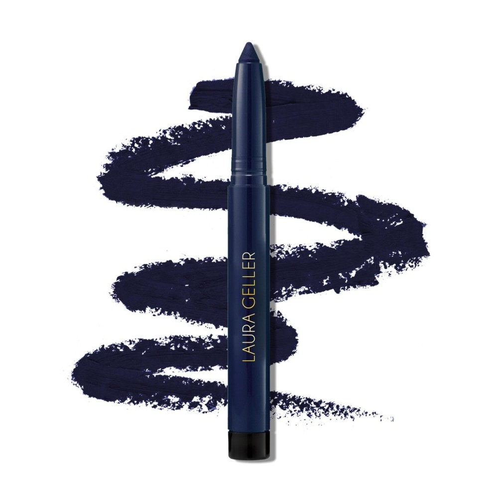 LAURA GELLER NEW YORK Kajal Longwear Kohl Eyeliner Pencil - Midnight Blue Kohl - Caffeine and Vitamin E - Smooth & Blendable Liner - Built-In Sharpener