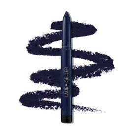 LAURA GELLER NEW YORK Kajal Longwear Kohl Eyeliner Pencil - Midnight Blue Kohl - Caffeine and Vitamin E - Smooth & Blendable Liner - Built-In Sharpener