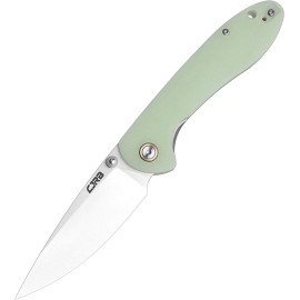 CJRB CUTLERY Folding Knife Feldspar Pocket Knife Stonewash D2 Steel Blade G10 Handle EDC Knife Green (J1912)