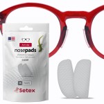 Setex Gecko Grip 1mm Anti Slip Eyeglass Nose Pads, (Bulk Pack 15 Clear Pair) USA Made, 2500 Innovative Microstructured Fibers per Nose Pad, 1mm x 7mm x 16mm