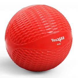 Yes4All Soft Weighted Toning Ball Knurl 6lb - Red