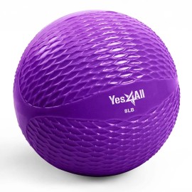 Yes4All Soft Weighted Toning Ball Knurl 8lb - Purple