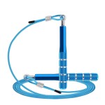 Jump Rope, Wastou Speed Jumping Rope for Training Fitness Exercise, Adjustable Adults Workout Skipping Rope for Men, Women, Kids, Girls (Blue)