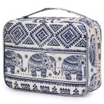 Narwey Small Hanging Travel Toiletry Bag for Women, Travel Bag for Toiletries, Makeup Bag Organizer Cosmetic Bags Make Up Bags for Girls (Elephant)