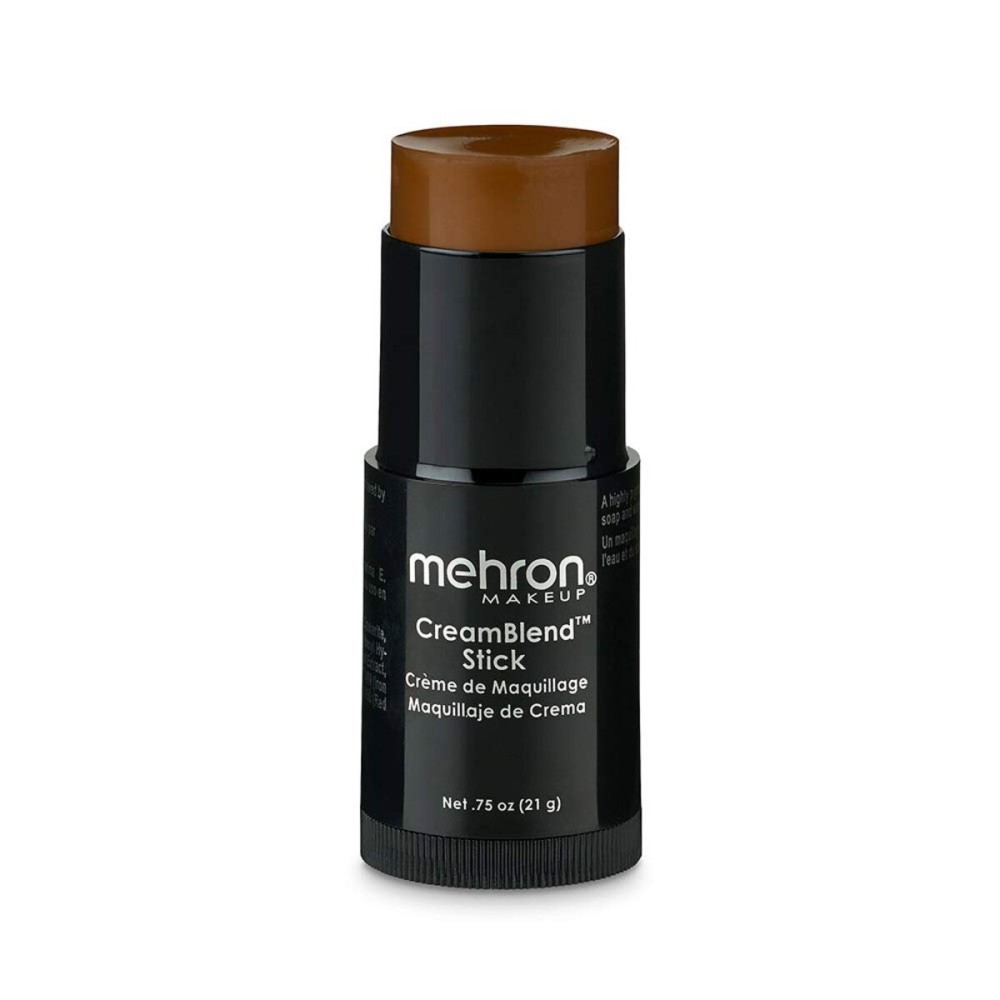 Mehron CreamBlend Stick | Face & Body Paint - Foundation Cream Makeup - Halloween Perfect - .75 oz (21 g) (Dark 2)