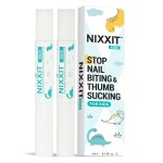 NIXXIT Nail Biting Treatment for Kids - Stop Thumb Sucking for Kids, Toddlers, Children - No Bite Nail Polish Pen - Non Glossy - Bitter Taste - Safe & Effective Solution - Paraben Free - (2 - Pack)