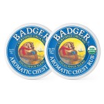 Badger - Aromatic Chest Rub, Eucalyptus & Mint, Certified Organic, Soothing Vapor Rub with Eucalyptus Essential Oils, Baby Chest Rub, Vapor Rub Ointment, 0.75 oz - 2-Pack