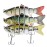 Lifelike Fishing Lures for Freshwater and Saltwater Angling - Realistic Trout and Bass Lures with Segmented Bodies, Rustproof Dual Treble Hooks and Integrated Gravity Ball for Diving (3 Pk)
