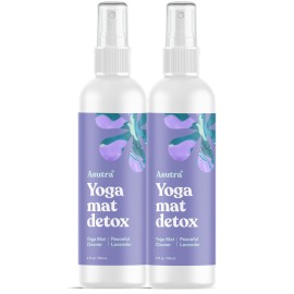 ASUTRA Yoga Mat Cleaner Spray Bundle (Peaceful Lavender), 4 fl oz (Pack of 2) - No Slippery Residue, Organic Essential Oils, Deep-Cleansing for Fitness Gear & Gym Equipment