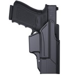 OWB Thumb Release Holster for Glock 19/19X/45 (Gen 1-5) & 23/32 (Gen 3-4) | Tactical Belt Holster with Auto-Lock, Adjustable Cant | Right Hand