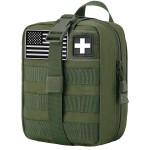 TANSOLE TAN SOLE first aid kit bag empty Molle ifak pouch emt tactical medical pouch med rip away belt pouch small rescue tool pouches (OD)