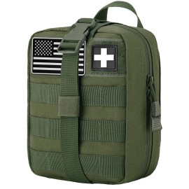 TANSOLE TAN SOLE first aid kit bag empty Molle ifak pouch emt tactical medical pouch med rip away belt pouch small rescue tool pouches (OD)