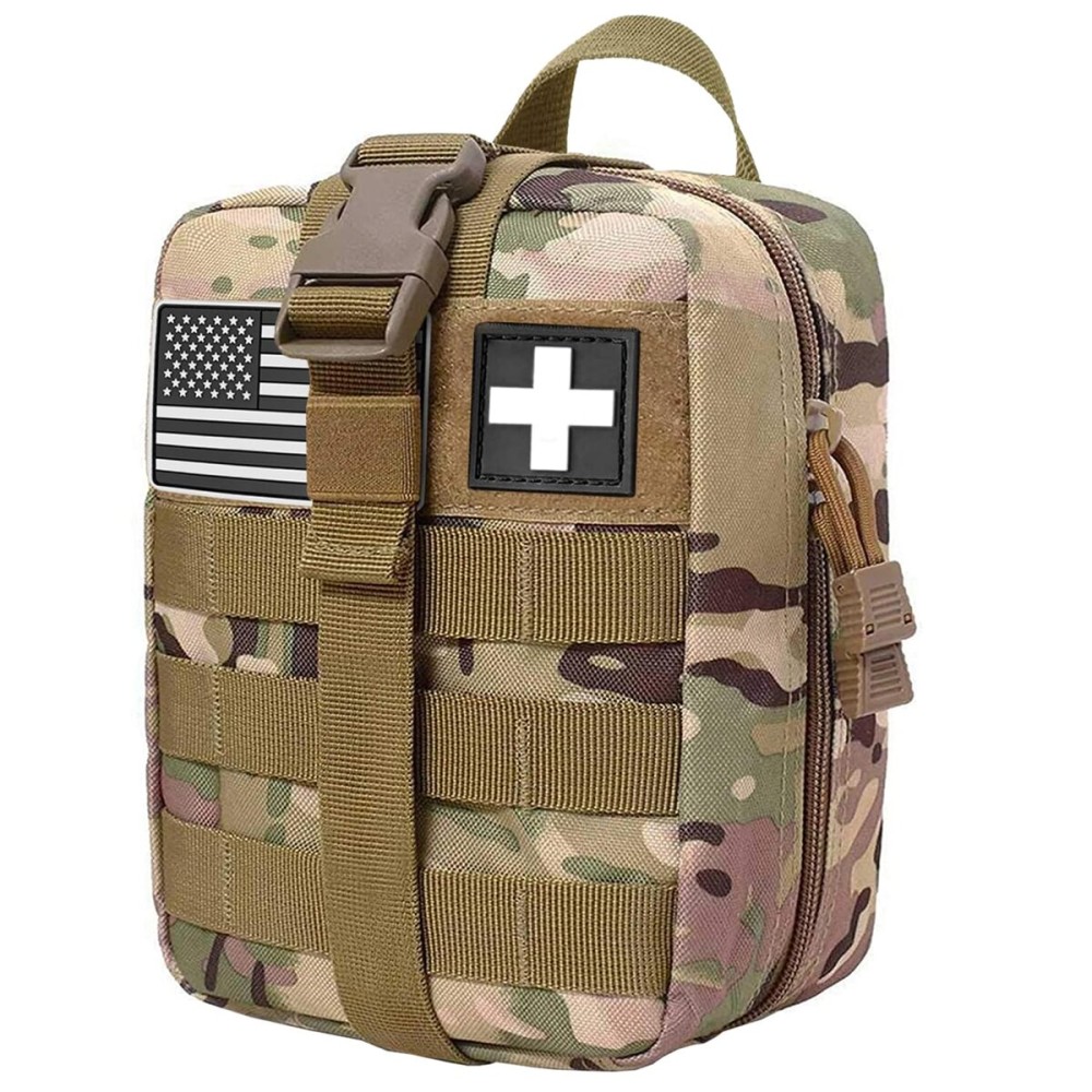 TANSOLE TAN SOLE ifak pouch first aid kit bag empty molle tactical medical pouch plate carrier medic rescue bag EMT first med pouches (CP)