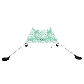 Neso Grande Portable Beach Tent Sun Shelter - Lightweight Beach Shade Canopy - Easy Setup for Family Outings - Patented Reinforced Corners - UPF 50+ Sun Protection - 7ft Tall, 9 x 9ft - Mint Tie Dye