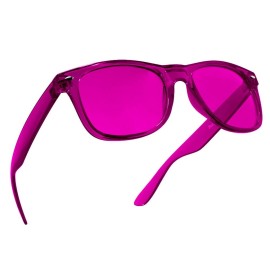 Magenta Color Therapy Glasses for Chakra Healing, Chromotherapy, and Mood