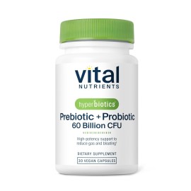 Hyperbiotics Vital Nutrients Prebiotic and Probiotic for Women and Men | 60 Billion CFU | Pre and Probiotics Supports Digestive Health, Constipation, Diarrhea, Gas & Bloating* | 30 Vegan Capsules