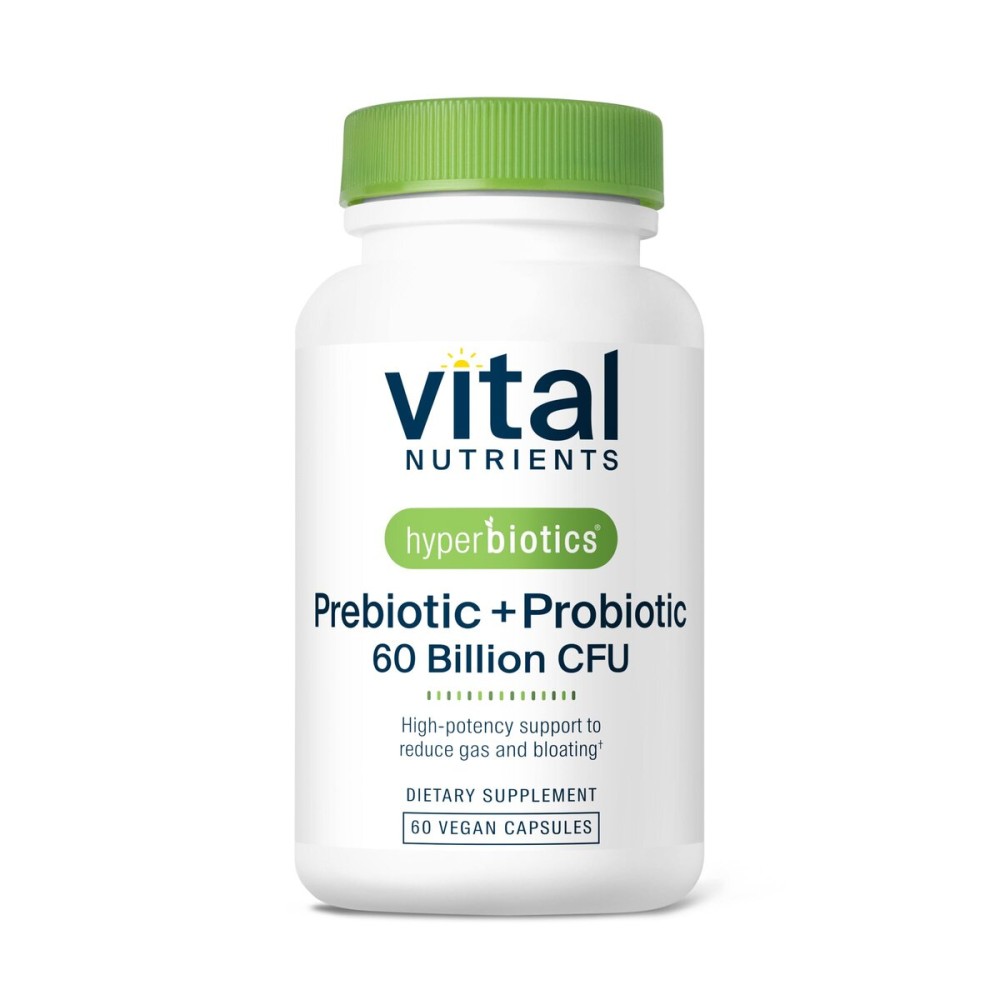 Hyperbiotics Vital Nutrients Prebiotic and Probiotic for Women and Men | 60 Billion CFU | Pre and Probiotics Supports Digestive Health, Constipation, Diarrhea, Gas & Bloating | 60 Vegan Capsules