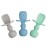 UpwardBaby Self-Feeding Spoon with Choke Barrier - Silicone Baby Spoons Toddler Utensils for Home & Travel, Textured Tips Massage Gums & Baby-Led Weaning, Tiny, Pack of 3, Blue/Gray/Mint
