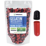 XPRS Nutra Size 3 Empty Capsules - 1000 Count Empty Gelatin Capsules - Pills DIY Capsule Filling - Fillable Pure Bovine Pill Gel Caps for Do-It-Yourself Supplements and Vitamins (Black/Red)