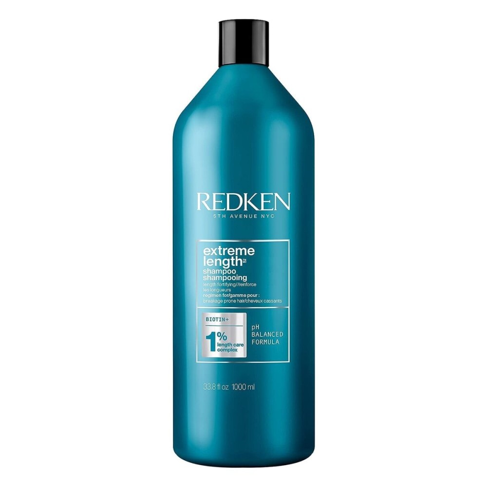 Redken Extreme Length Shampoo For Damaged Hair - Prevents Breakage and Strengthens Hair, Infused With Biotin For Hair Growth, 33.8 Fl Oz
