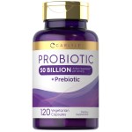 Carlyle Probiotic with Prebiotic Supplement | 120 Capsules | 50 Billion Active Organisms | Vegetarian, Non-GMO and Gluten Free