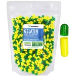 XPRS Nutra Size 00 Empty Capsules - 1000 Count Empty Gelatin Capsules - Pills DIY Capsule Filling - Fillable Pill Gel Caps for Do-It-Yourself Supplements (Green/Yellow)
