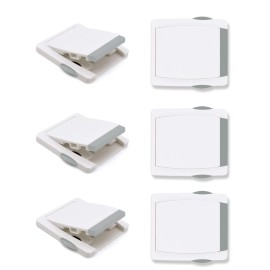 Goodv Child Proof Window Sliding Door Lock 6 Grey Packs (Make Sure Your Working Space over 0.42in and under 1.18in) Security Your Baby Safe and Protect Kid outof Dangerous at Home (6, Grey)