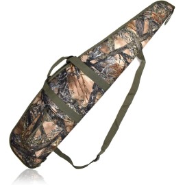 AUMTISC Soft Rifle Case, Shotgun Carrying Bag, Gun Cases for Scoped Rifles with Adjustable Shoulder Sling and Pocket, Green 52