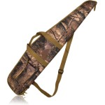 AUMTISC Soft Rifle Case, Shotgun Carrying Bag, Gun Cases for Scoped Rifles with Adjustable Shoulder Sling and Pocket, Tan 48