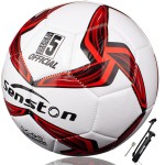 Senston Soccer Ball for Adult Training Ball Size 5 Official Match Football Balls with Pump