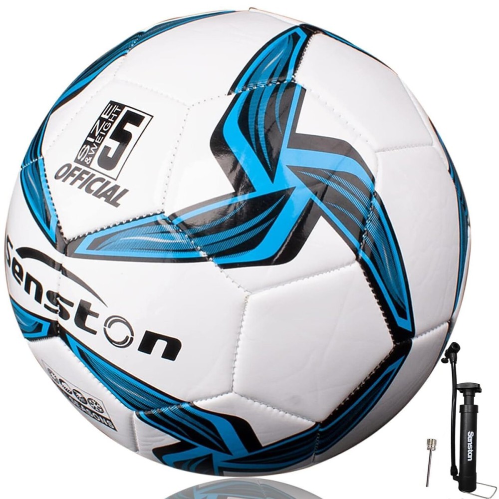 Senston Soccer Balls for Adult Training Ball Size 5 Official Match Football Balls with Pump