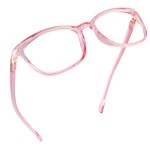 LifeArt Blue Light Blocking Glasses, Anti Eyestrain, Computer Reading Glasses, Gaming Glasses, TV Glasses for Women, Anti Glare (Clear Pink, 3.25 Magnification)