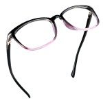 LifeArt Blue Light Blocking Glasses, Anti Eyestrain, Computer Reading Glasses, Gaming Glasses, TV Glasses for Women and Men, Anti Glare (Black Purple, 2.75 Magnification)