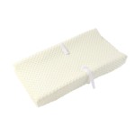 Baby Changing Pad Cover, Super Soft Plush Dot Diaper Changing Table Covers for Baby Girls and Boys, Ultra Comfortable, Safe for Babies, Fit 32/34\'\' x 16 Pad (Cream Yellow)