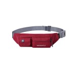 WATERFLY Fanny Pack Slim Soft Polyester Water Resistant Waist Bag Pack for Man Women Carrying iPhone 8 Samsung S6 (Wine red)