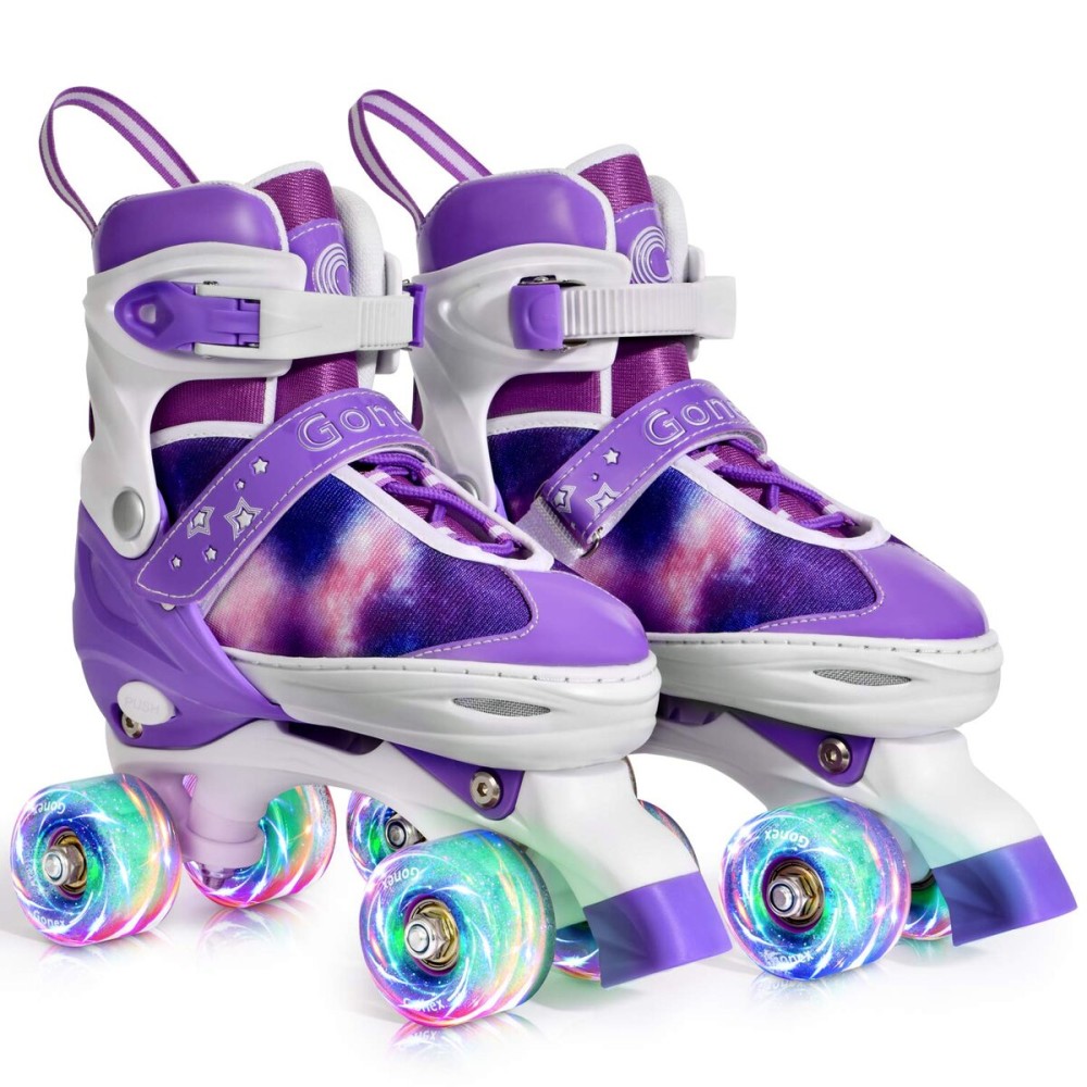 Gonex Roller Skates for Girls Kids Boys Women with All Light Up WheelsAdjustable Rollerskates for Beginners Toddler Youth, Gift for Indoor Outdoor